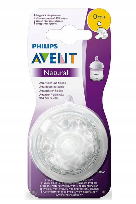 PHILIPS AVENT Tetinas Natural para biberones 0m+ x2