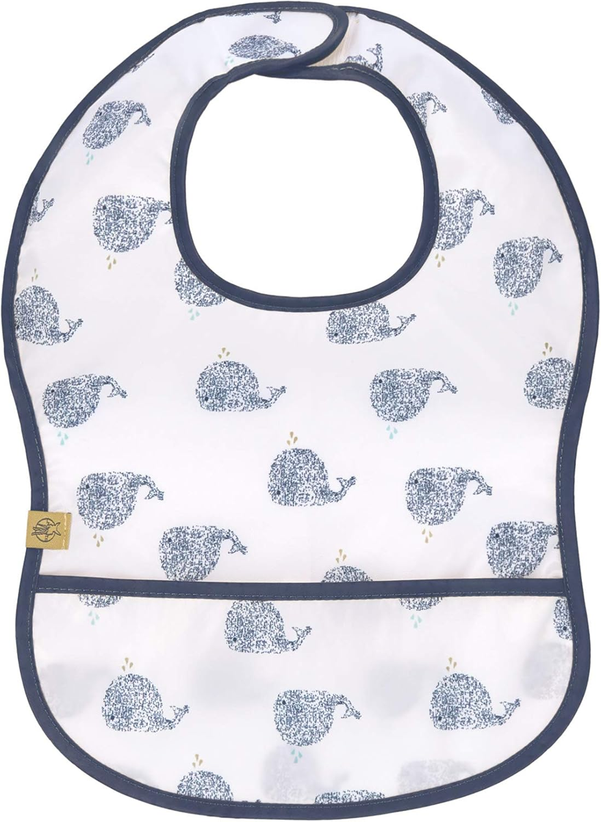 LASSIG babero de plástico con velcro y bolsillo 6-24 meses