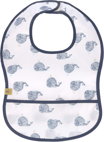 LASSIG babero de plástico con velcro y bolsillo 6-24 meses