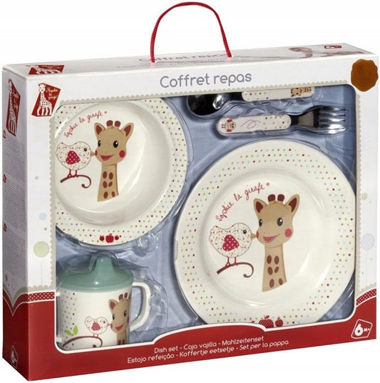 Jirafa Sophie set de vajilla de melamina 4 piezas