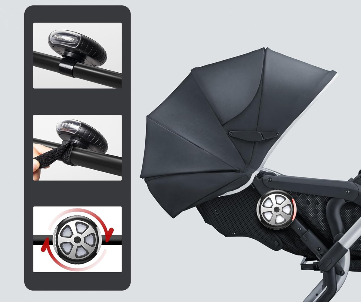 AIWORTHY lámpara impermeable para cochecito 8 cm 1 unidad