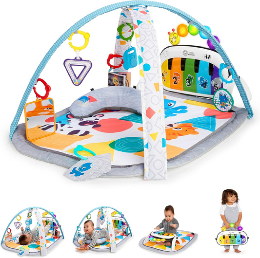 BABY EINSTEIN Alfombra de actividades 4 en 1 Kickin' Tunes con juguetes