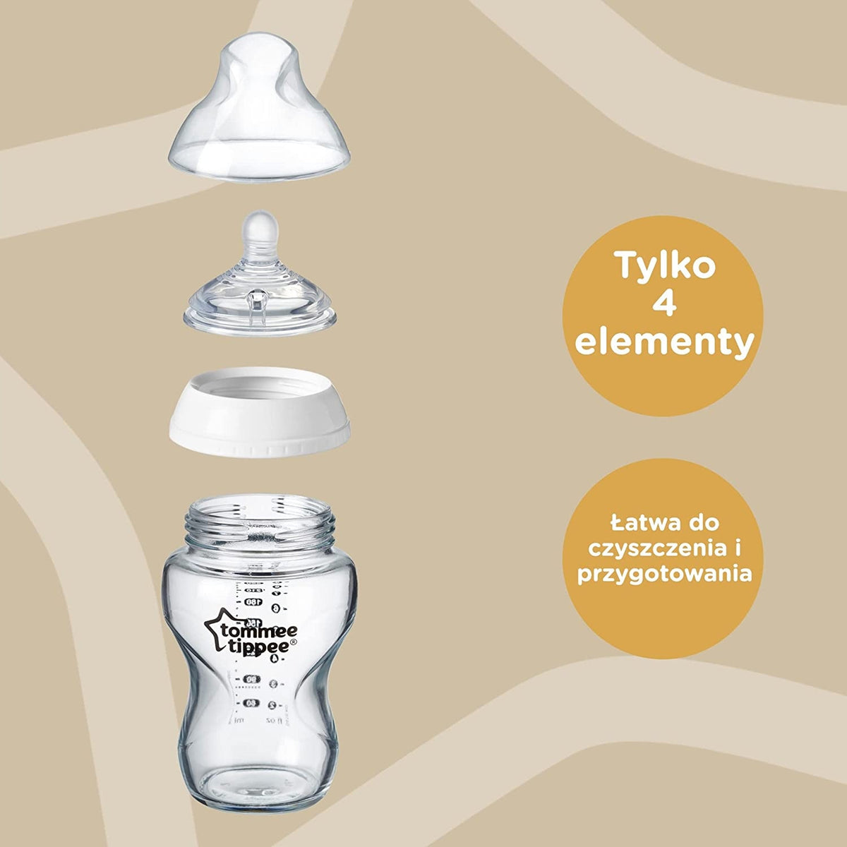 TOMMEE TIPPEE zestaw startowy butelki, smoczki 9el. butelka 150 ml, smoczek, 4 elementy