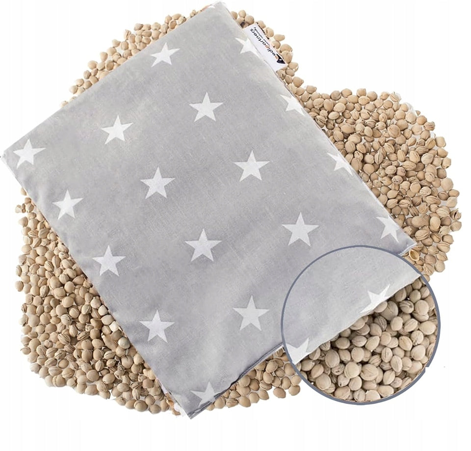 MEDIPARTNERS bolsa térmica de algodón con huesos de cereza 20 x 25 cm ESTRELLAS