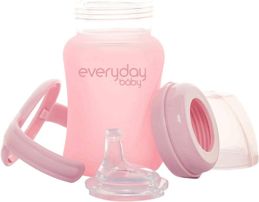 Vaso para bebés EVERYDAY BABY con tapa antigoteo de vidrio 150 ml 6 meses+