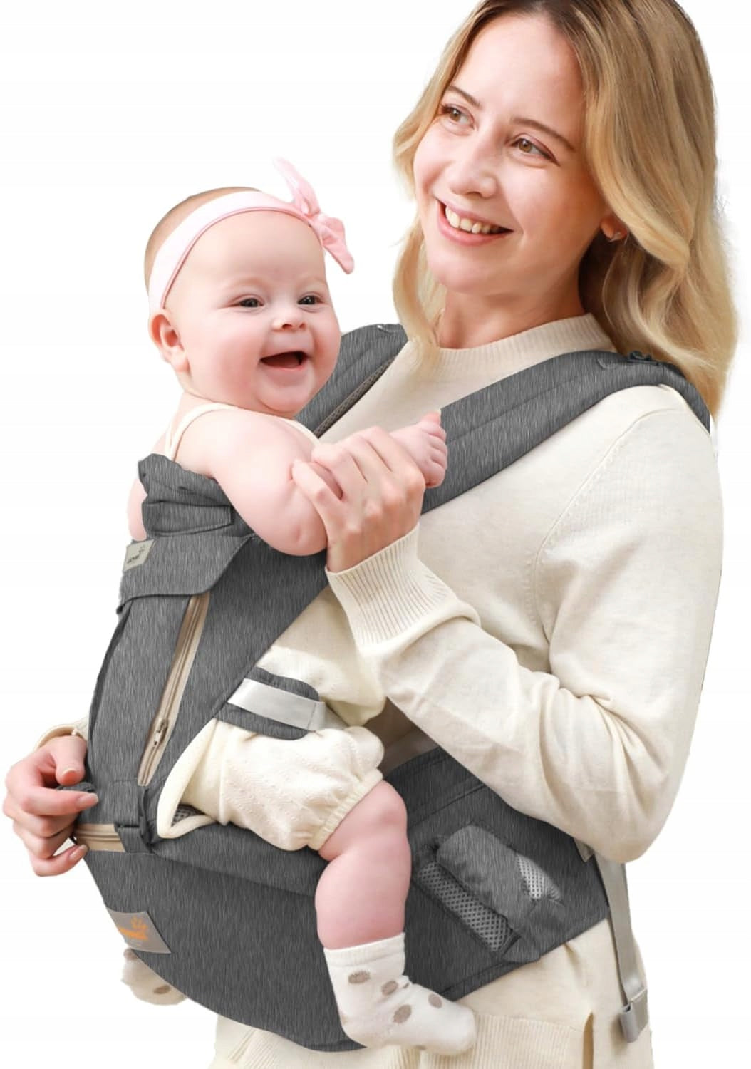 MOMIDEAL portabebés ergonómico con cinturón lumbar 6 en 1 para bebés