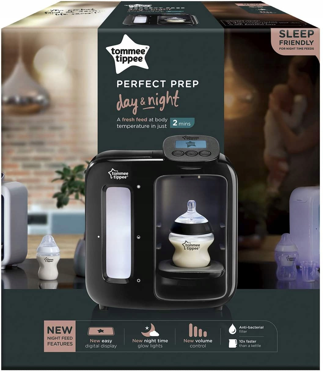 TOMMEE TIPPEE Perfect Prep EKSPRES Day&Night podgrzewacz do mleka, szybkie przygotowanie butelki w 2 minuty