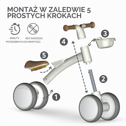 KikkaBoo ZIPI bicicleta de equilibrio para niños de 1-3 años