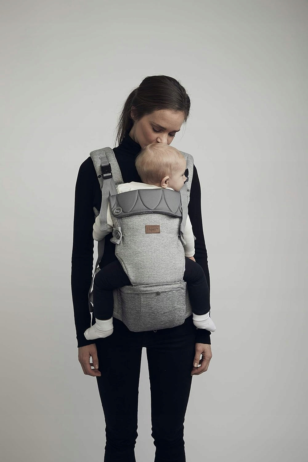 BEABA NAJELL Active Mesh nosidełko ergonomiczne z pasem biodrowym, szare, dla niemowląt, używane