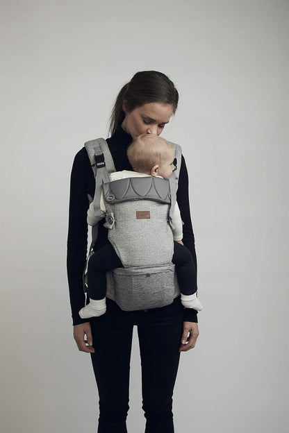 BEABA NAJELL Active Mesh nosidełko ergonomiczne z pasem biodrowym, szare, dla niemowląt, używane
