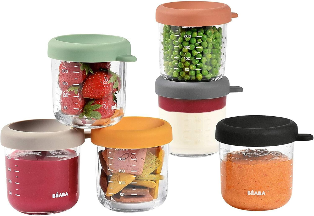 BEABA recipientes de vidrio para alimentos 6x250 ml