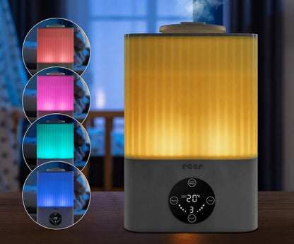 Humidificador ultrasónico de aire con luz nocturna y mando a distancia