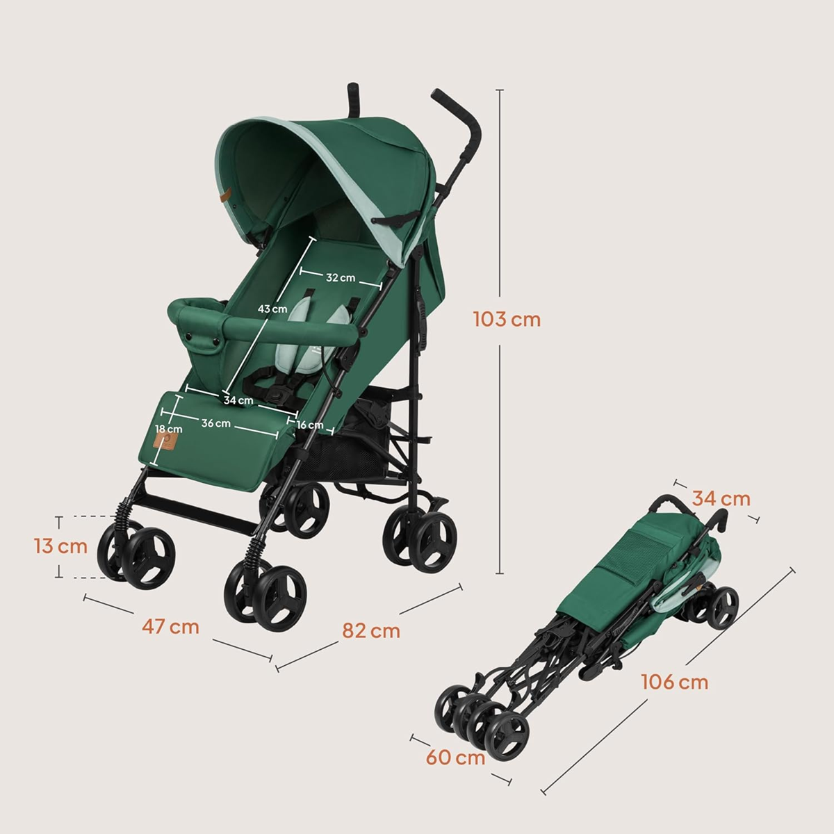 LIONELO ELIA carrito de paseo hasta 15 kg
