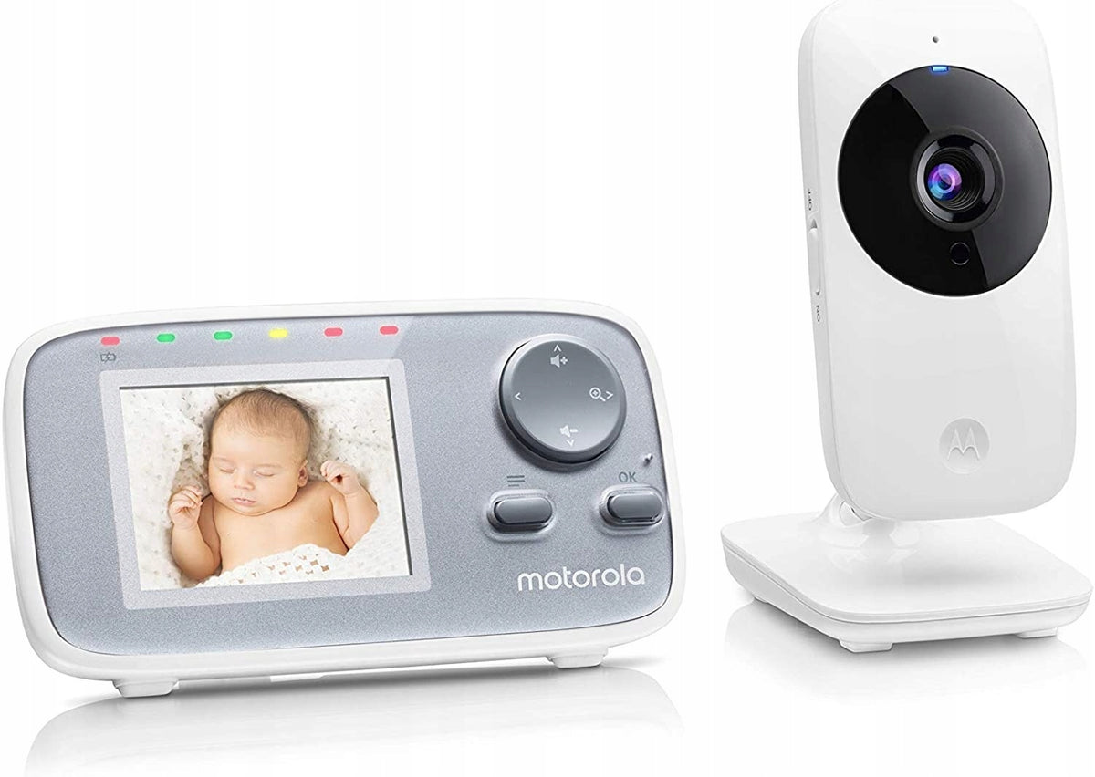 MOTOROLA MBP482 cyfrowa niania elektroniczna FHSS, monitor 2,4" z kamerą i ekranem kolor biały