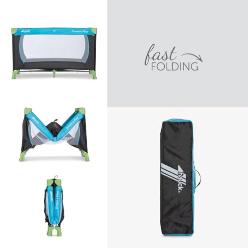 Cuna de viaje Hauck Dream N Play Waterblue 120 x 60 cm