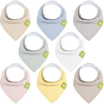 KEABABIES baberos bandana con broche 0-36 meses x8