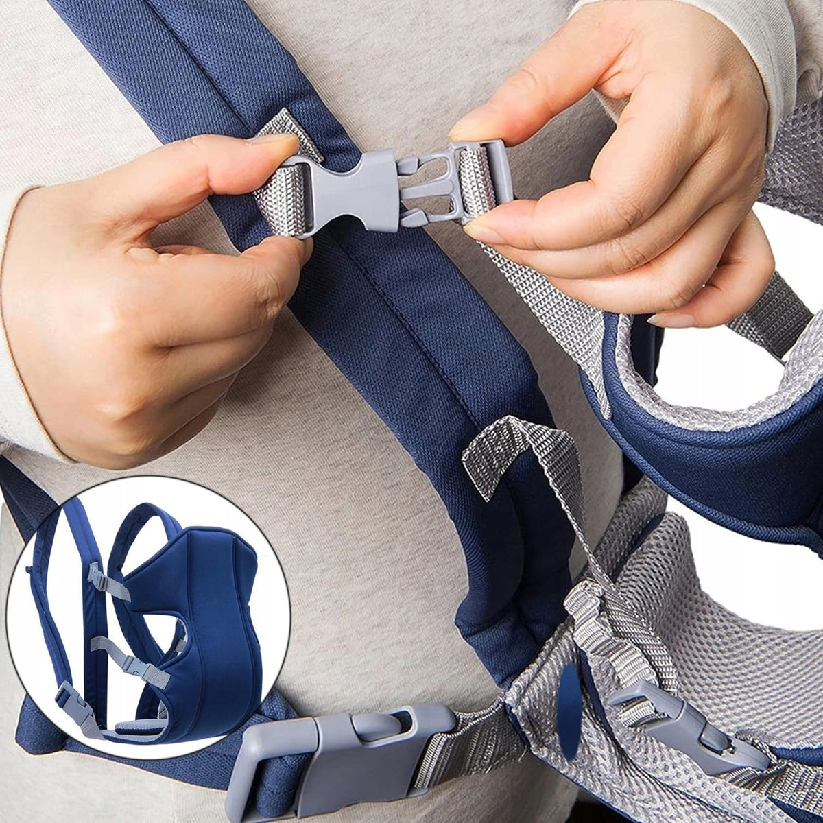 Mochila portabebés ergonómica ajustable 3,5-15 kg