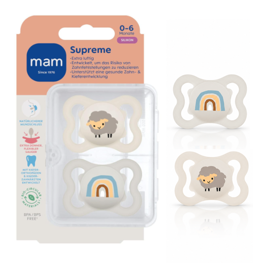 MAM Supreme silicone pacifier 0-6m x2