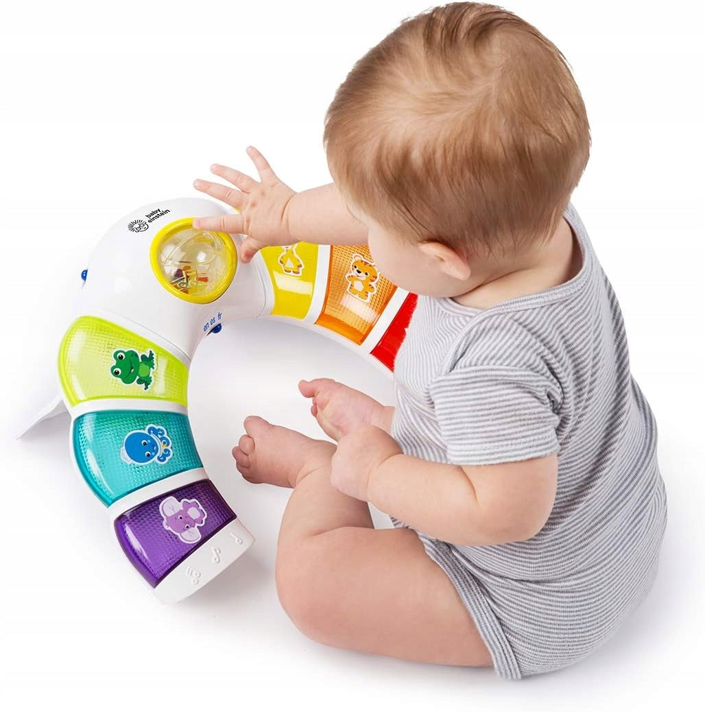 BABY EINSTEIN panel świetlny z grzechotką, melodiami i słowami w 3 językach – sensoryczna zabawka dla niemowląt