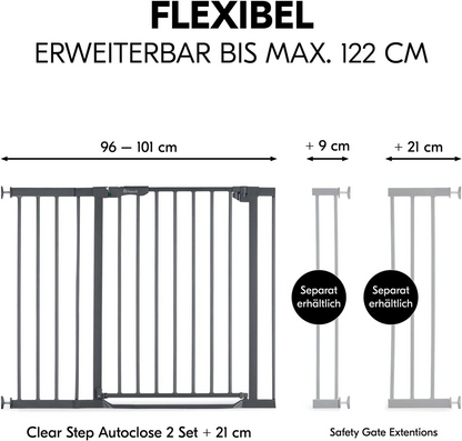 HAUCK Clear Step barrera de seguridad para escaleras instalación sin taladrar 96-101