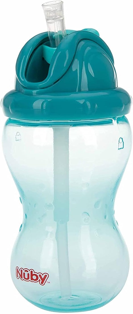 NUBY Vaso Flip-it antiderrame con pajita 12 m+ 360 ml