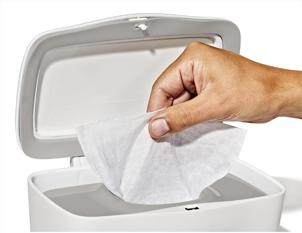 OXO TOT contenedor para toallitas húmedas con sello y tapa 15,5 x 22 x 10,5 cm