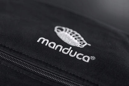 MANDUCA First nosidełko klamrowe bawełna organiczn. czarne nosidło z logo, 100% bawełna organiczna