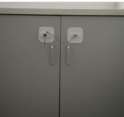 Cerradura de seguridad para niños para armarios y cajones 19 cm + 2 llaves