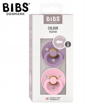 BIBS COLOUR chupetes calmantes 2 pack de caucho para 6 meses+