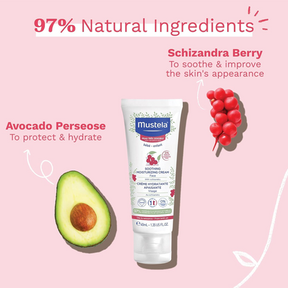 MUSTELA crema hidratante facial para piel muy sensible 40 ml