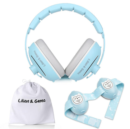 LILIAN & GEMA auriculares protectores con cancelación de ruido 25 dB + funda BÚHO 2en1