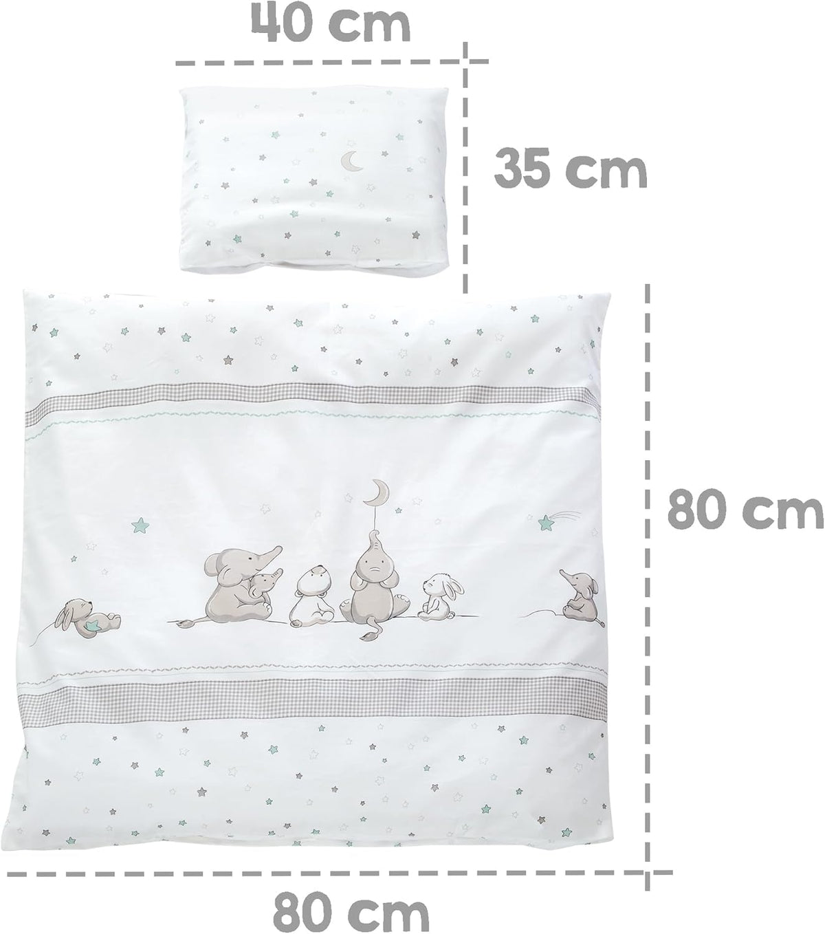 ROBA juego de ropa de cama 2 piezas MAGIA DE ESTRELLAS 80x80 / 40x35