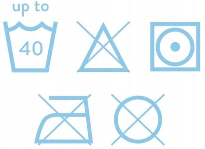 BAMBINO MIO koszulka do pływania 0-6 msc UPF z oznaczeniami prania: 40°C, suszenie w suszarce, bez wybielacza