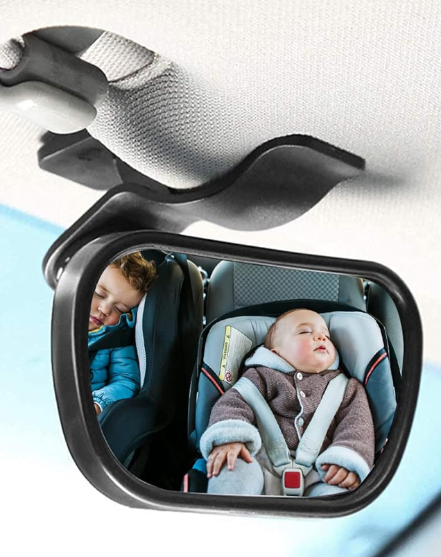 NATUCE espejo retrovisor para coche para vigilar al bebé 5,5 x 8,8 cm