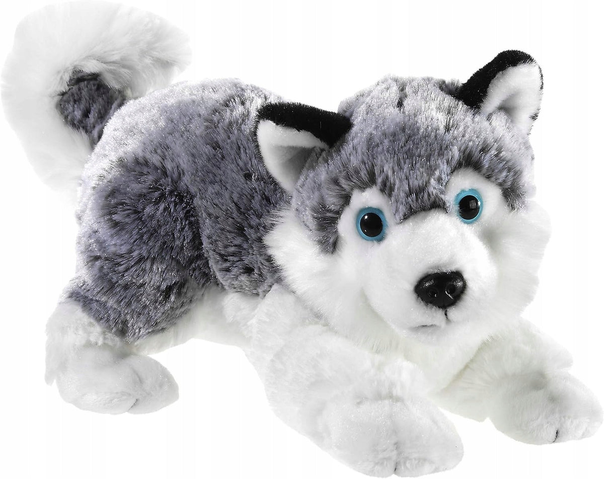 HEUNEC Misanimo miękka przytulanka HUSKY 28 cm, szary pluszak dla dzieci 0+ z miękkiego SoftWool