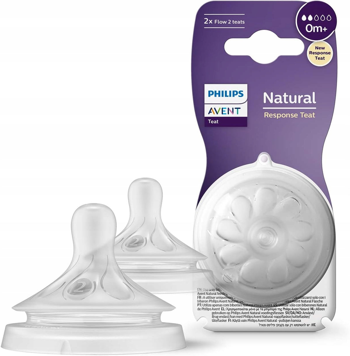 PHILIPS AVENT Tetinas Natural RESPONSE para biberones 0m+ x2