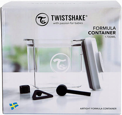 TWISTSHAKE pojemnik na mleko 1700ml hermetyczny, biały pojemnik na mleko modyfikowane BPA free