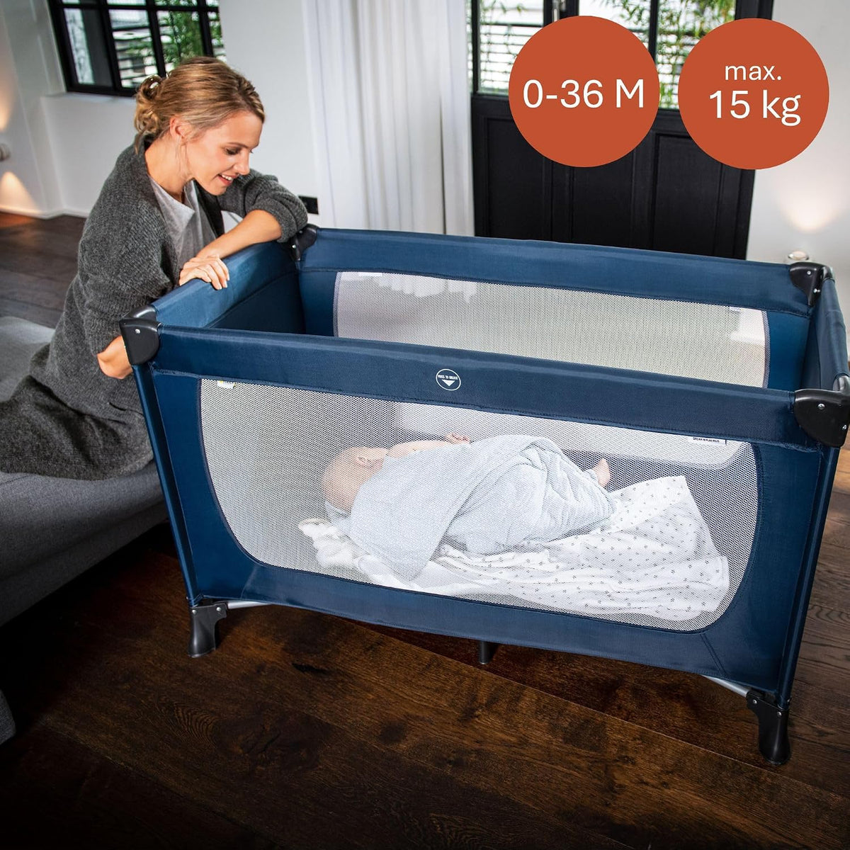 Cuna de viaje Hauck Dream N Play Plus 120x60, hasta 15 kg