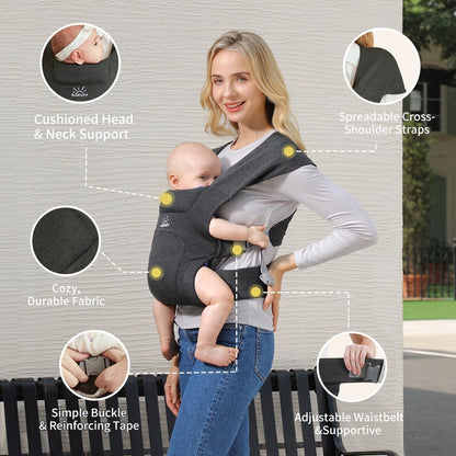 MOMTORY portabebés ergonómico 3 - 12 kg para bebés