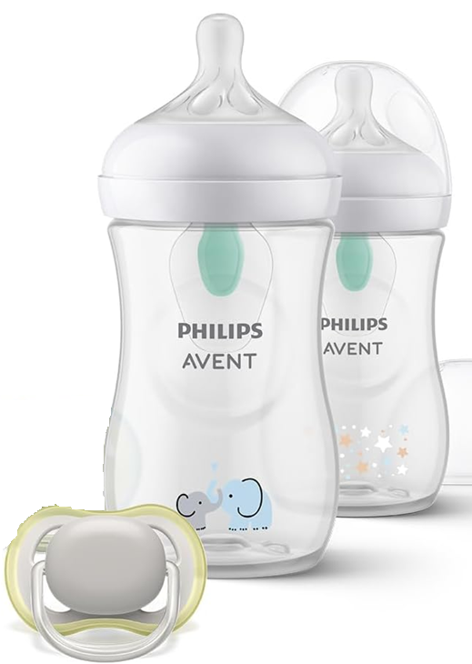 PHILIPS AVENT Natural RESPONSE AIRFREE VENT set de biberones 260ml x2 + chupete