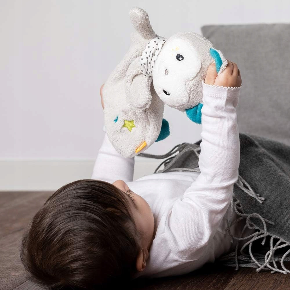 FEHN kocyk do przytulania KOT YUKI 29cm, miękka wielokolorowa przytulanka dla niemowląt 0+