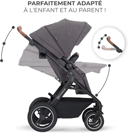 KINDERKRAFT B-TOUR cochecito multifuncional 3 en 1 hasta 22kg + silla MINK PRO