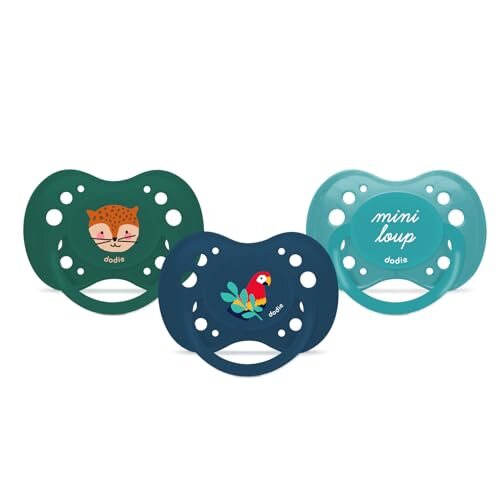 Dodie Essentiel smoczki uspokajające 3 szt. 18+ niebieskie smoczki uspokajające dla niemowląt, nowe