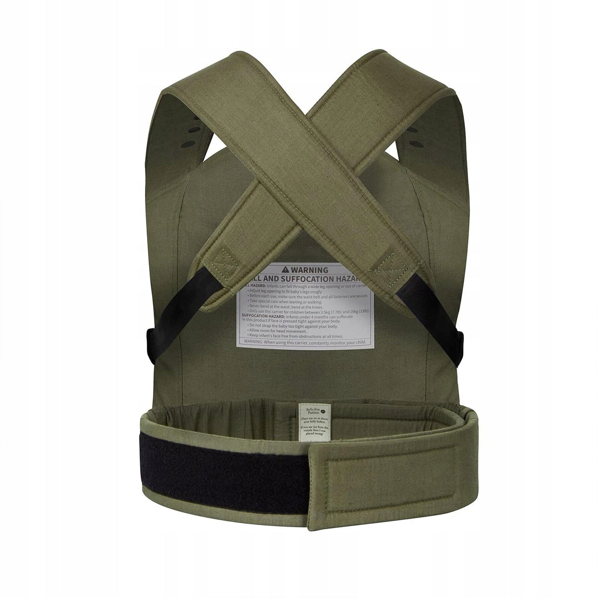 ROOKIE nosidełko ergonomiczne 3-15kg ORGANIC khaki, miękkie nosidło dla aktywnych rodziców