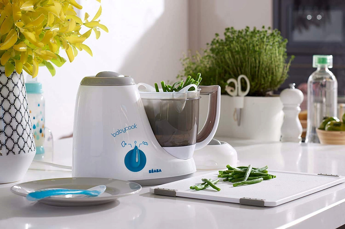 BEABA Babycook Original 4w1 ROBOT WIELOFUNKCYJNY, biało-szary parowar i mikser do dań dla niemowląt 4m+