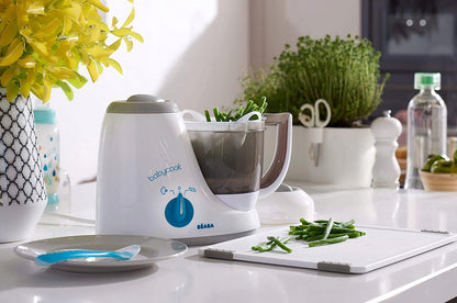 BEABA Babycook Original 4w1 ROBOT WIELOFUNKCYJNY, biało-szary parowar i mikser do dań dla niemowląt 4m+