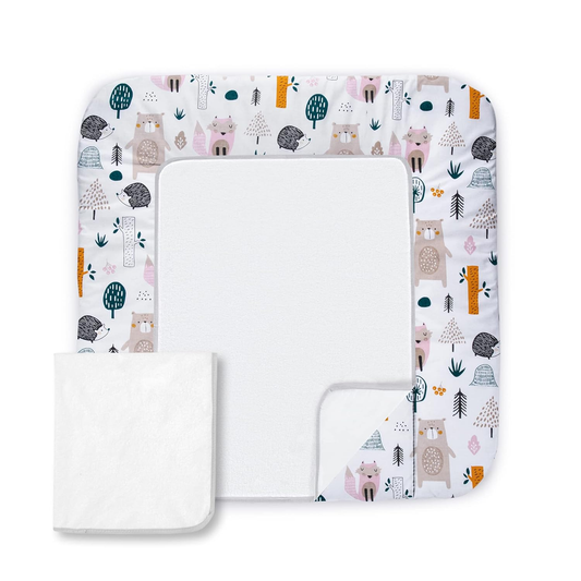 BALBINA alfombrilla suave para cambiador con funda intercambiable 70x60