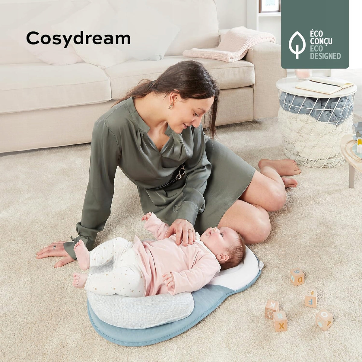 BABYMOOV cosydream poduszka stabilizator dla niemowląt, stabilne podparcie i komfort w pozycji leżącej