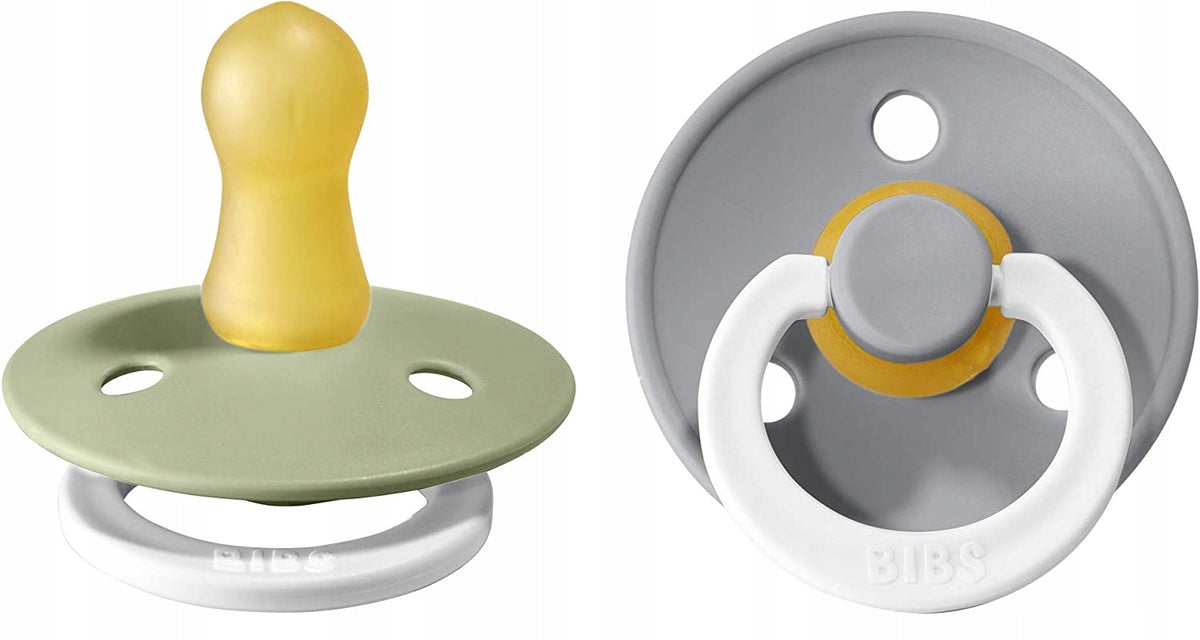BIBS Colour Glow Natural Rubber Pacifier, Glow-in-the-Dark, 0-6m