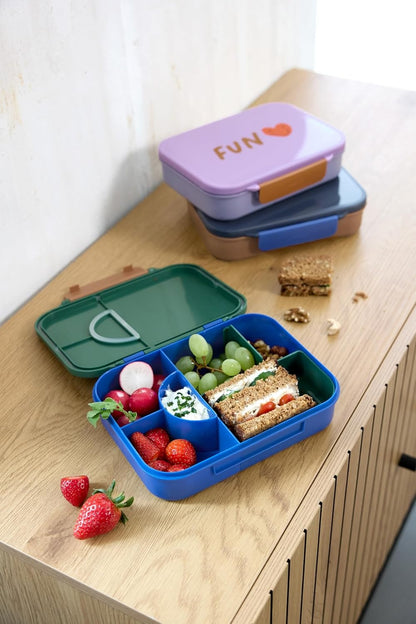 LÄSSIG Bento fiambrera con compartimentos 17 × 21 cm LITTLE GANG SMILE